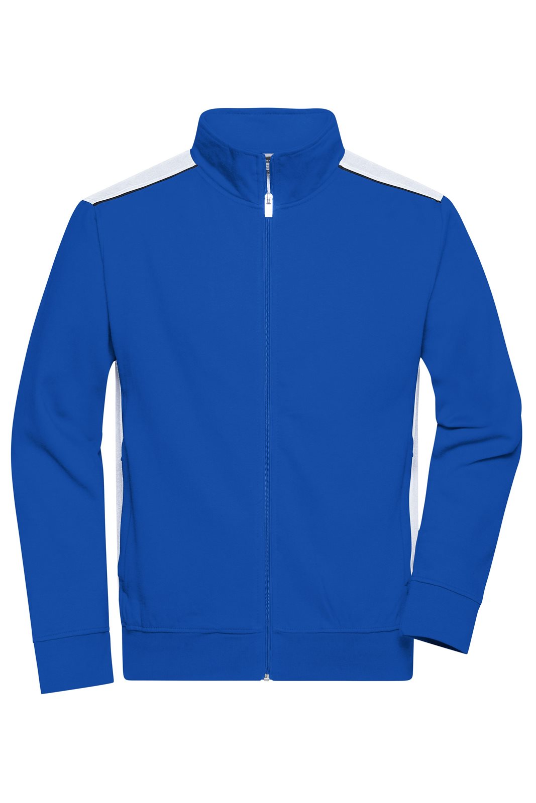 Jacke Unisex Weiß/Blau – Workwear Sweat Jacket - COLOR -