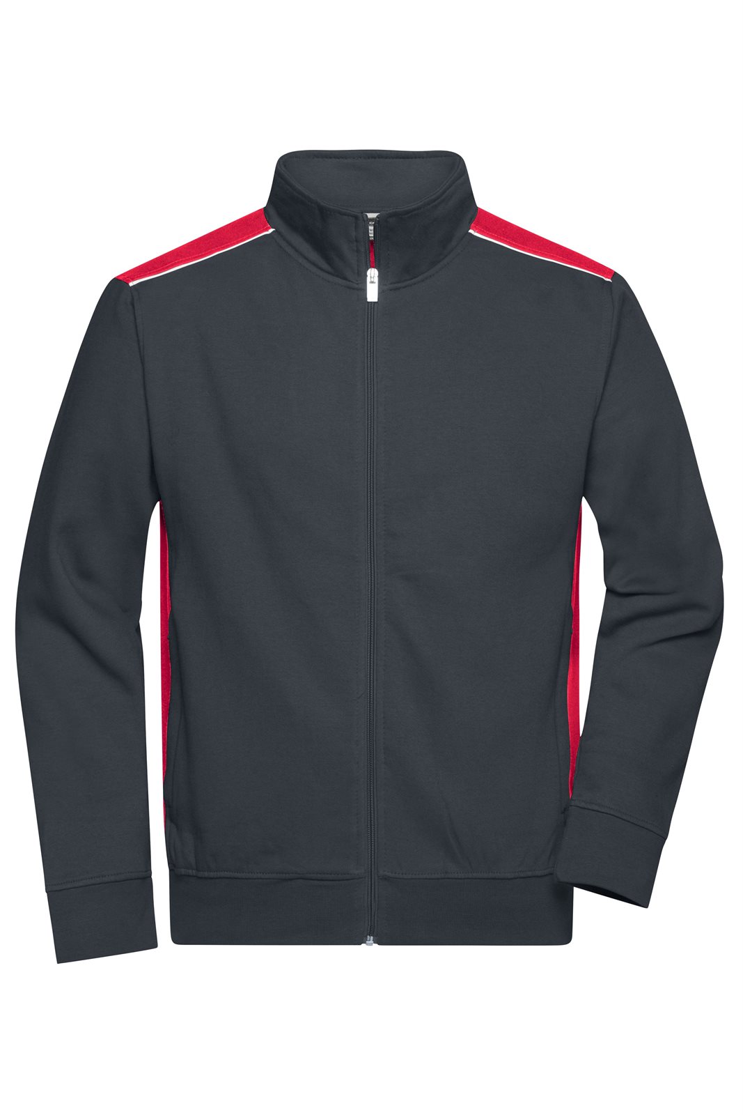 Jacke Unisex Rot/Grau – Workwear Sweat Jacket - COLOR -