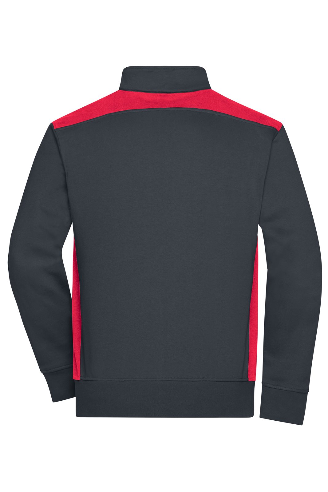 Jacke Unisex Rot/Grau – Workwear Sweat Jacket - COLOR -, Detailansicht