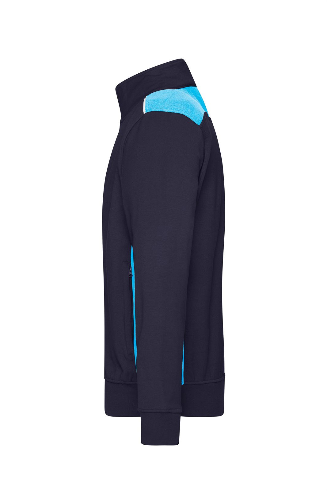 Jacke Unisex Blau – Workwear Sweat Jacket - COLOR -, Detailansicht