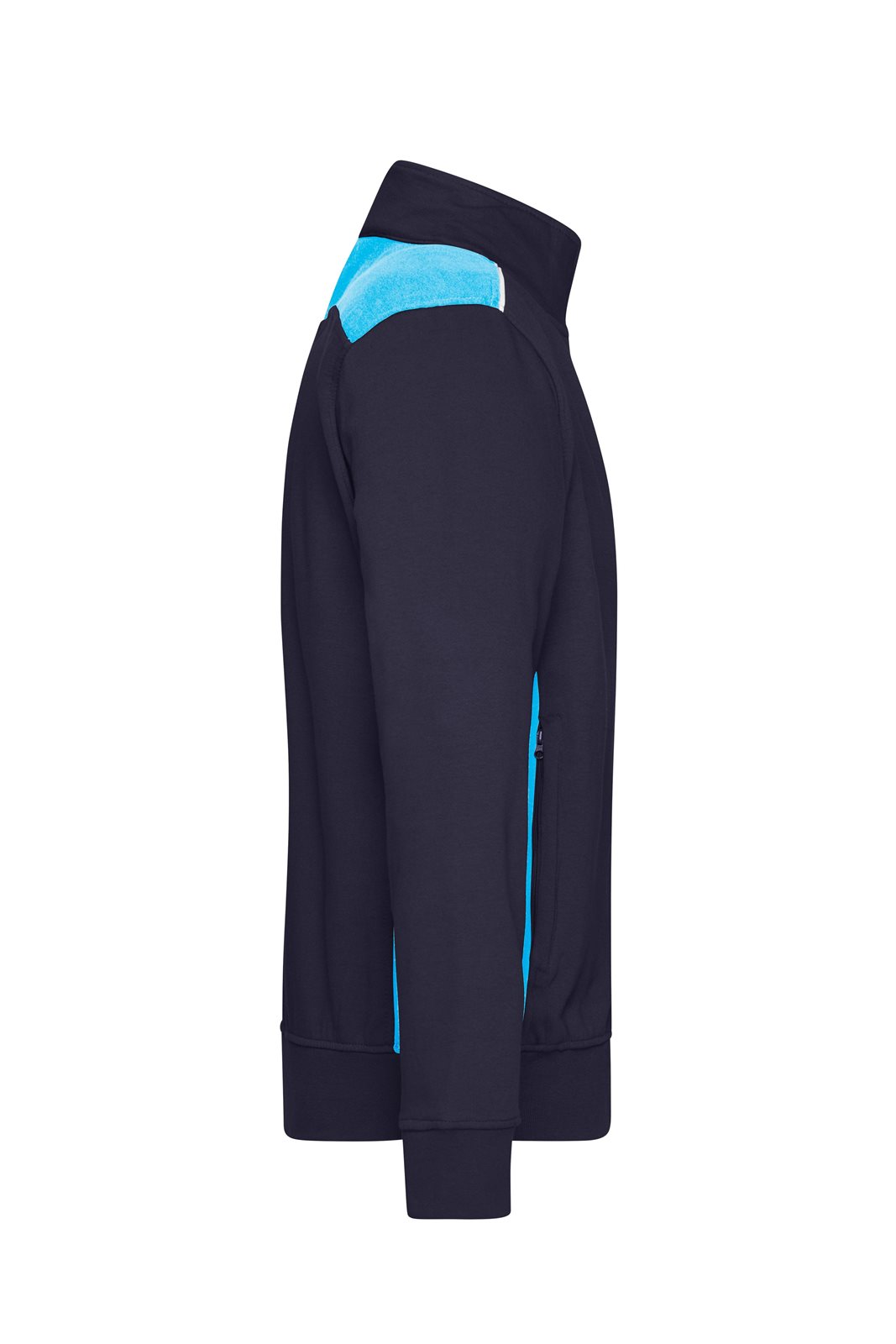 Jacke Unisex Blau – Workwear Sweat Jacket - COLOR -, Detailansicht