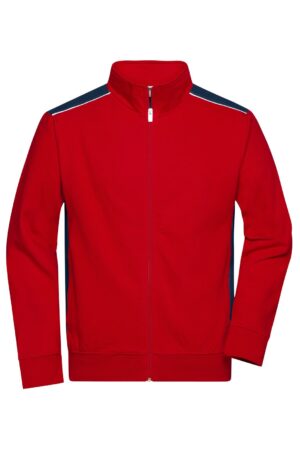 Jacke Unisex Schwarz/Grün – Workwear Sweat Jacket - COLOR -