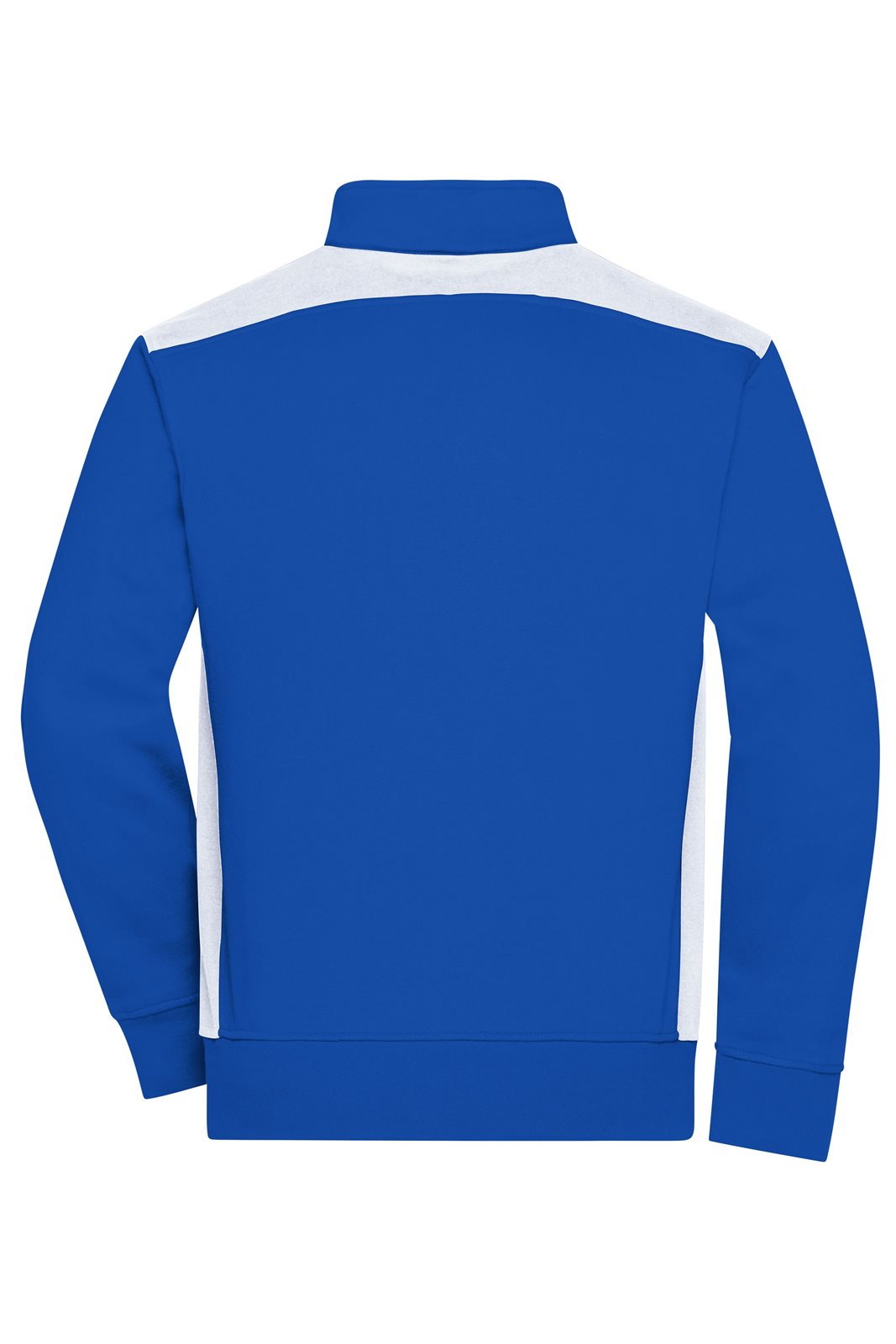 Jacke Unisex Weiß/Blau – Workwear Sweat Jacket - COLOR -, Detailansicht