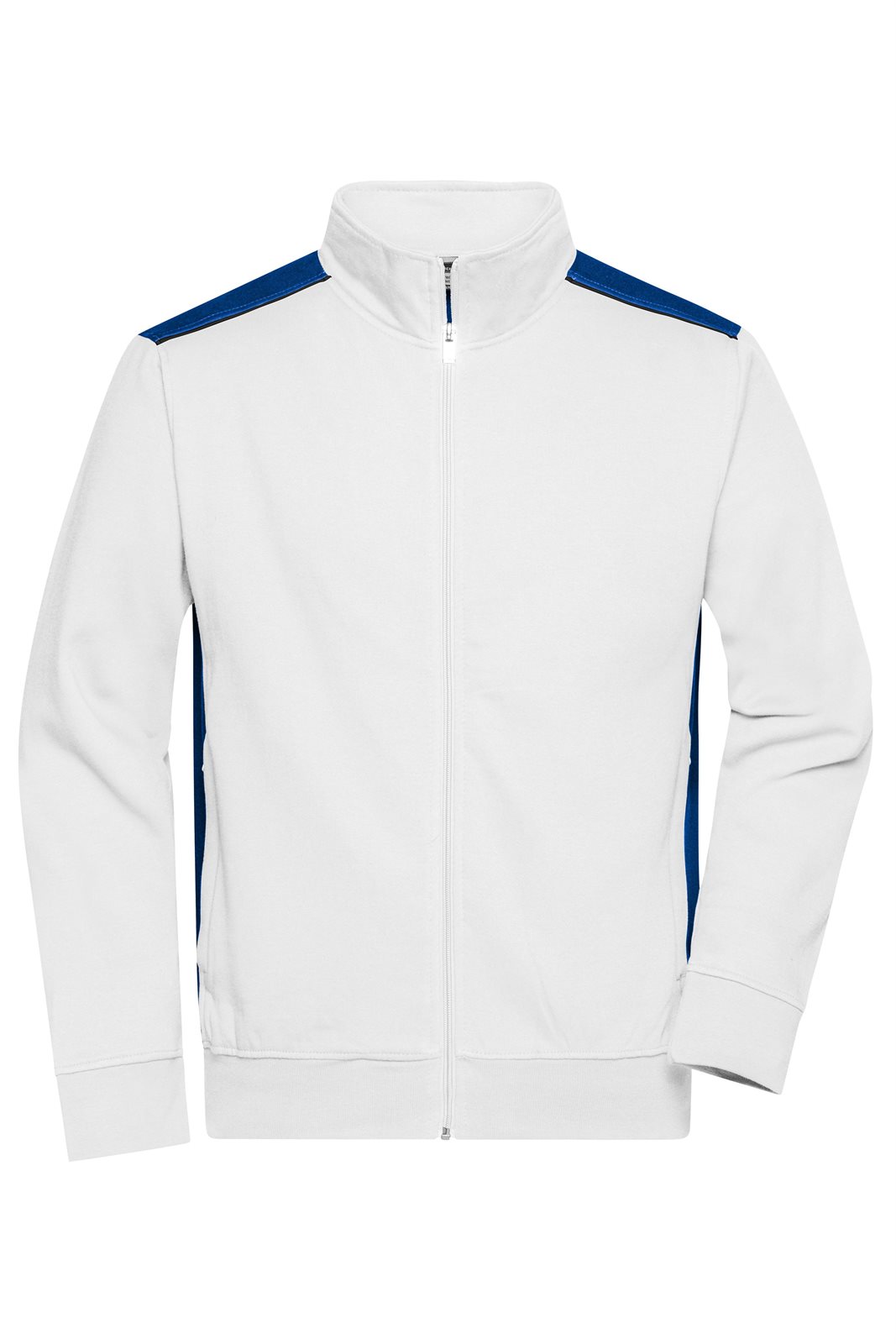 Jacke Unisex Weiß/Blau – Workwear Sweat Jacket - COLOR -