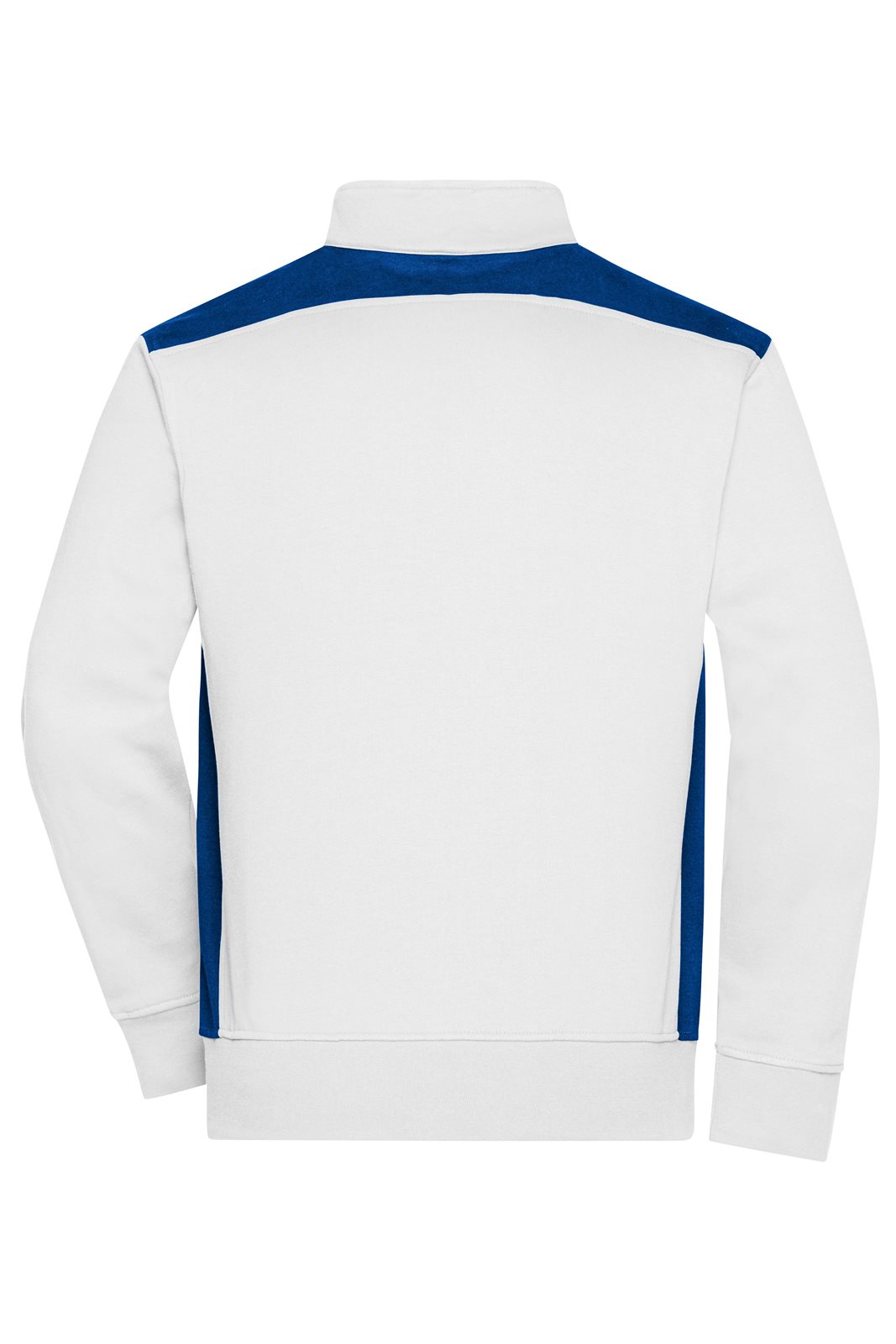 Jacke Unisex Weiß/Blau – Workwear Sweat Jacket - COLOR -, Detailansicht
