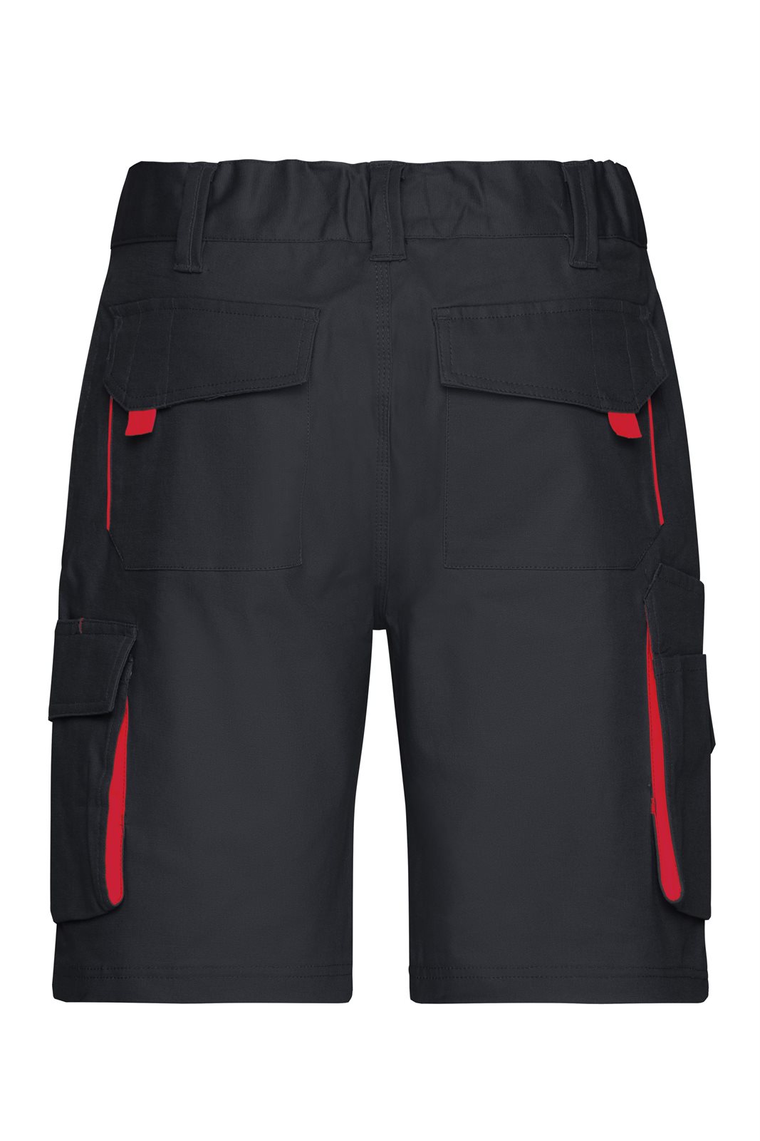 Hose Unisex Rot/Grau – Workwear Bermudas - COLOR -, Detailansicht