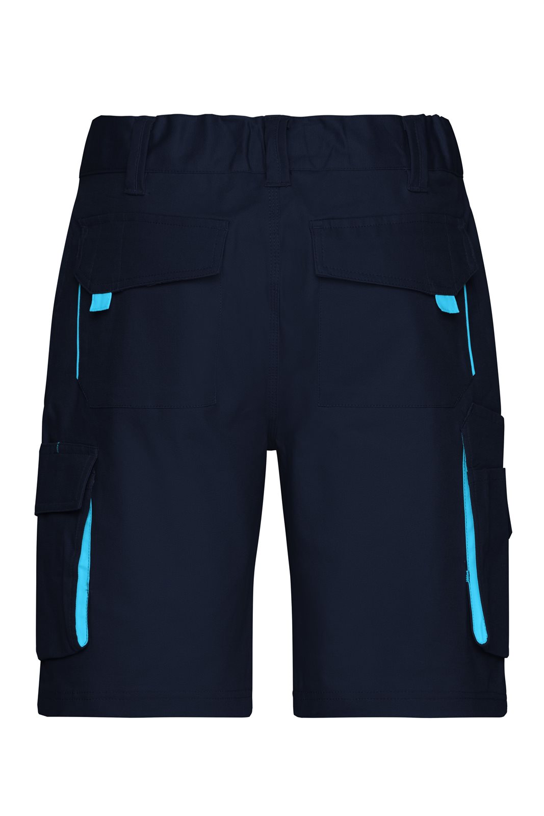 Hose Unisex Blau – Workwear Bermudas - COLOR -, Detailansicht