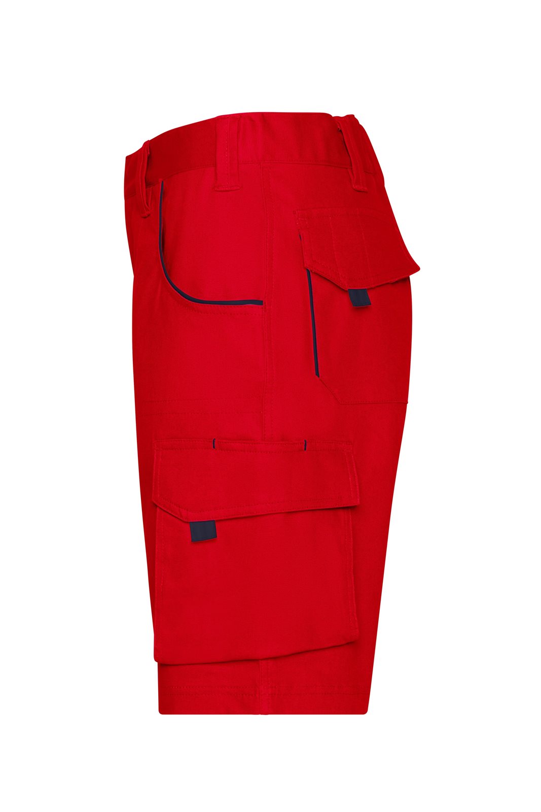 Hose Unisex Rot/Blau – Workwear Bermudas - COLOR -, Detailansicht