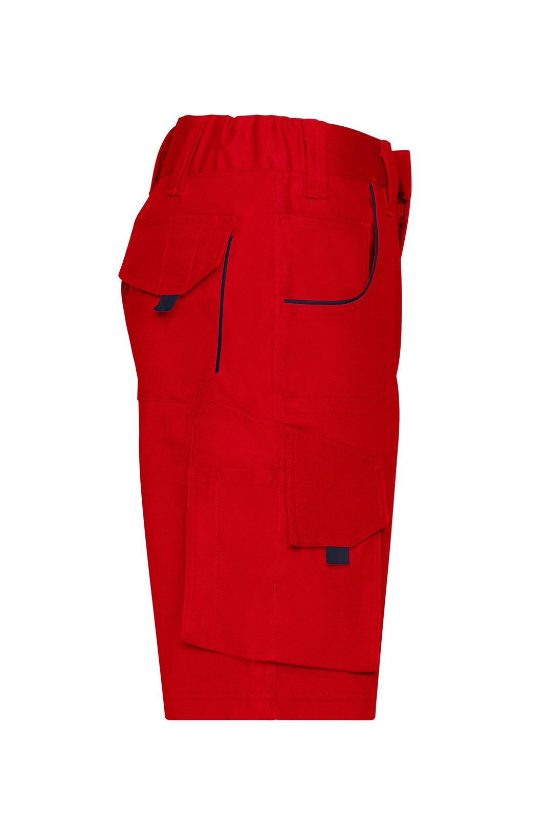 Hose Unisex Rot/Blau – Workwear Bermudas - COLOR -, Detailansicht
