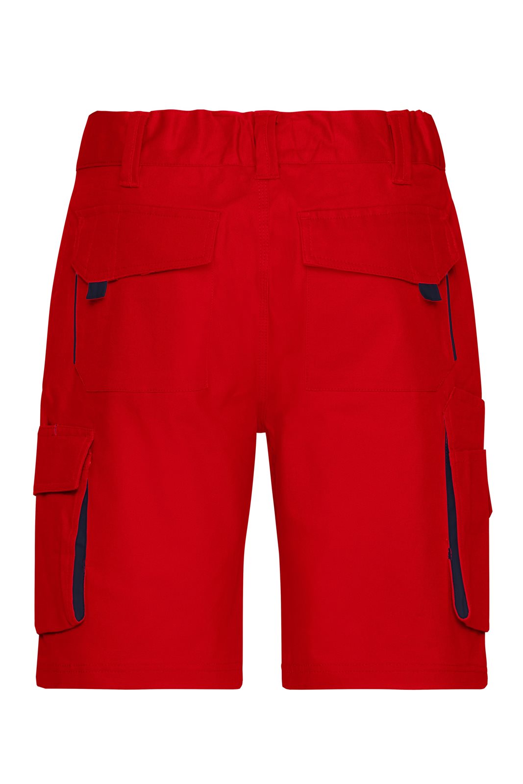 Hose Unisex Rot/Blau – Workwear Bermudas - COLOR -, Detailansicht
