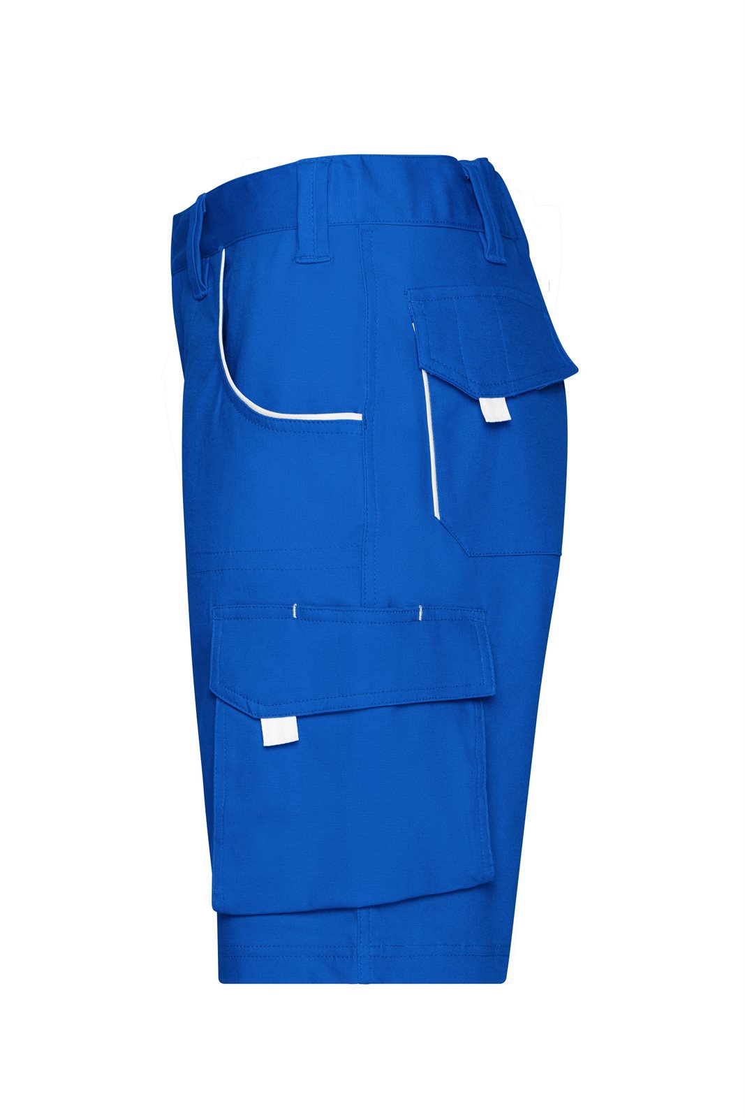 Hose Unisex Weiß/Blau – Workwear Bermudas - COLOR -, Detailansicht