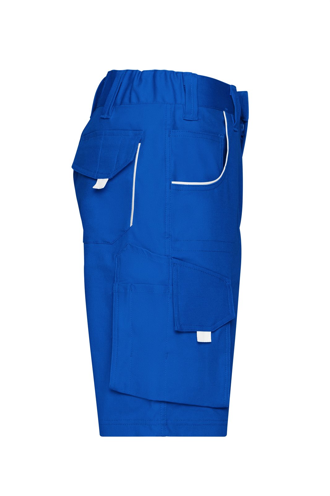 Hose Unisex Weiß/Blau – Workwear Bermudas - COLOR -, Detailansicht
