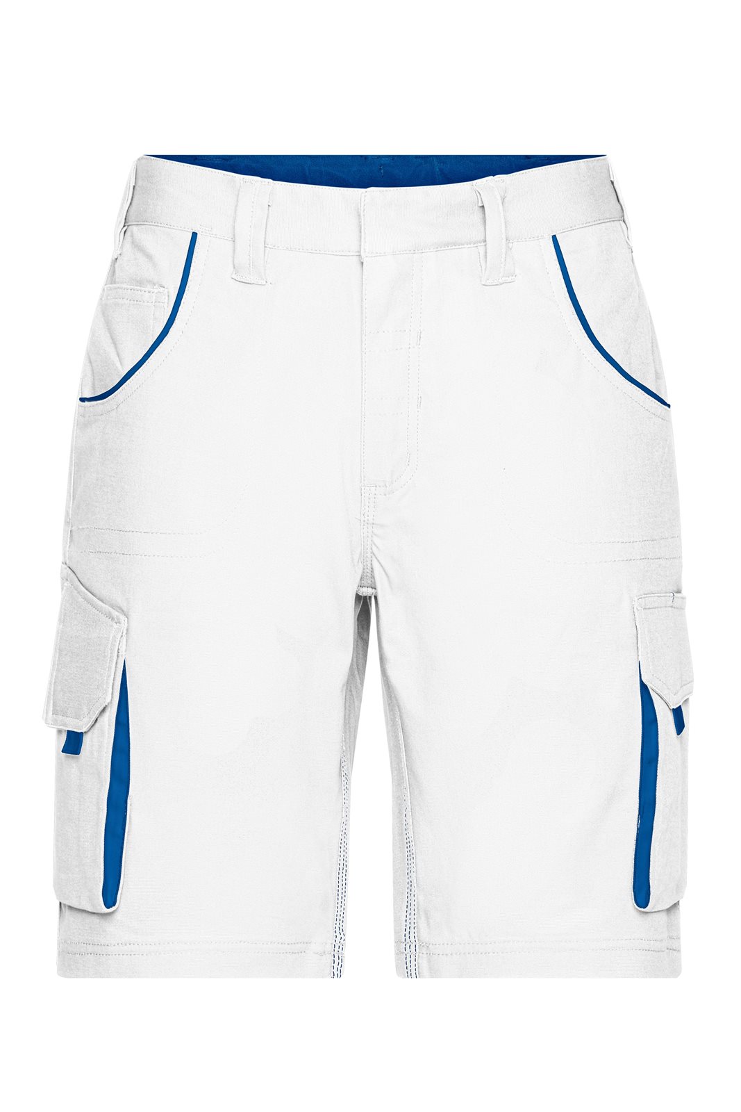 Hose Unisex Weiß/Blau – Workwear Bermudas - COLOR -