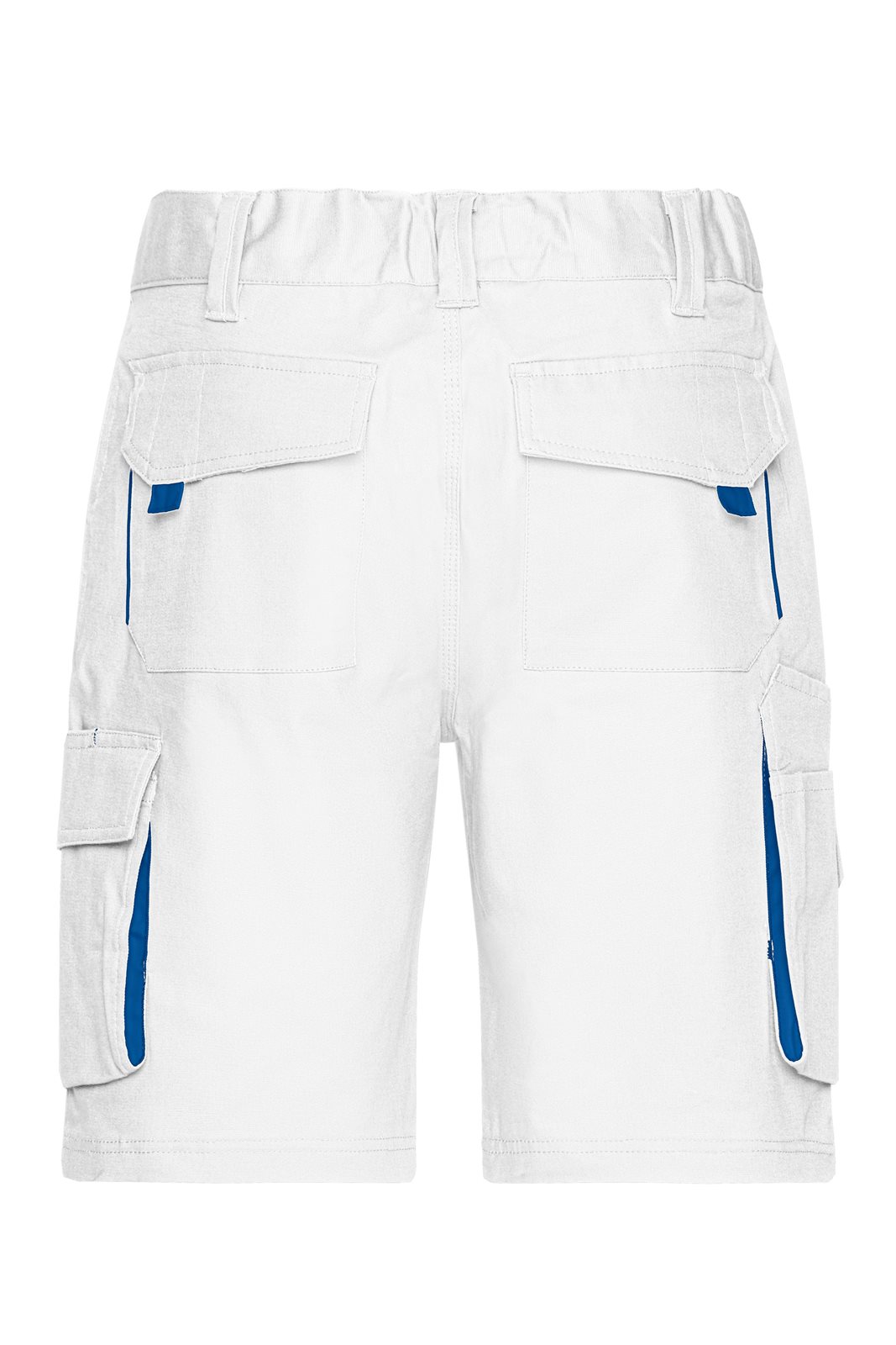 Hose Unisex Weiß/Blau – Workwear Bermudas - COLOR -, Detailansicht