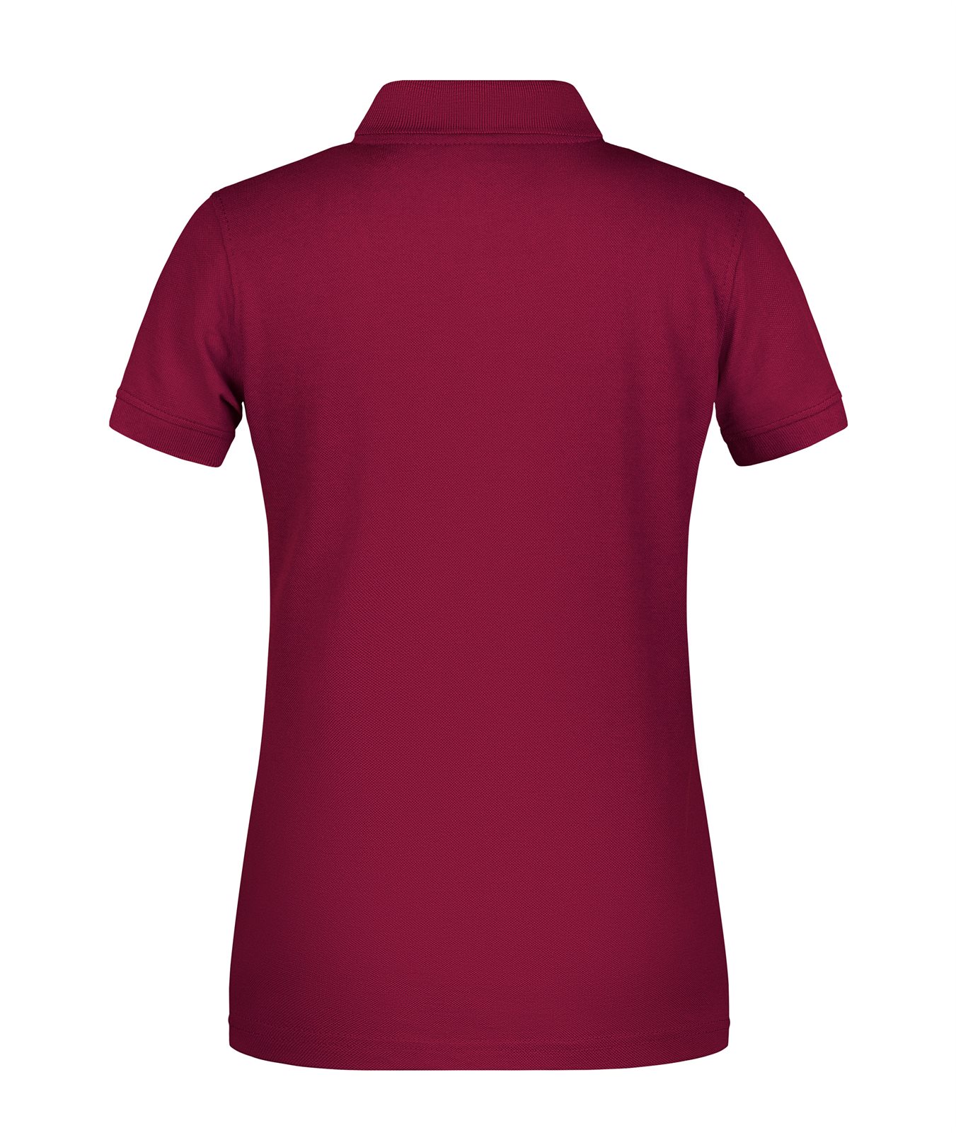 Poloshirt Damen Rot/Weinrot – Ladies' ORGANIC Workwear Polo OCS Blended, Detailansicht
