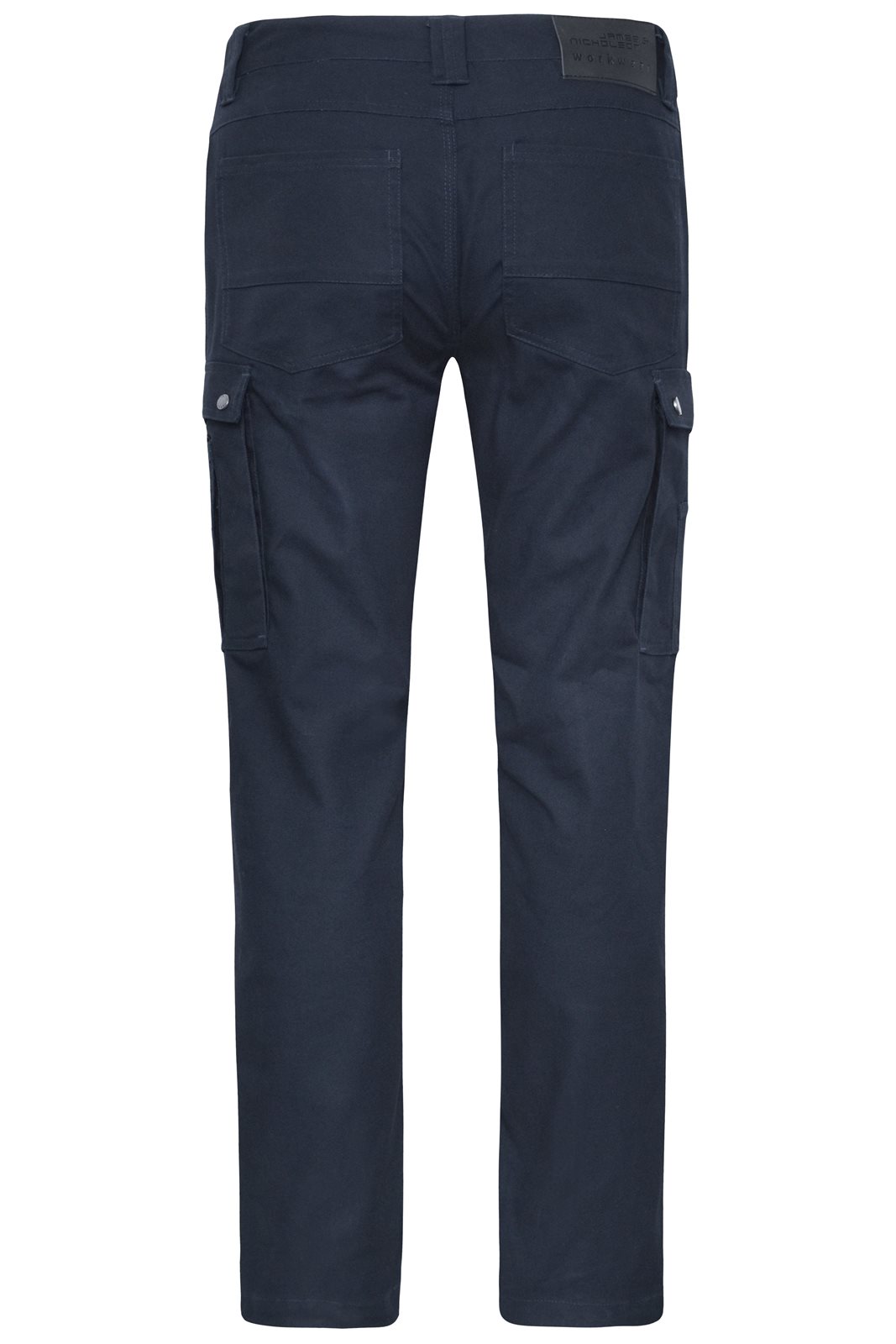Hose Unisex Blau – Workwear Cargo Pants, Detailansicht