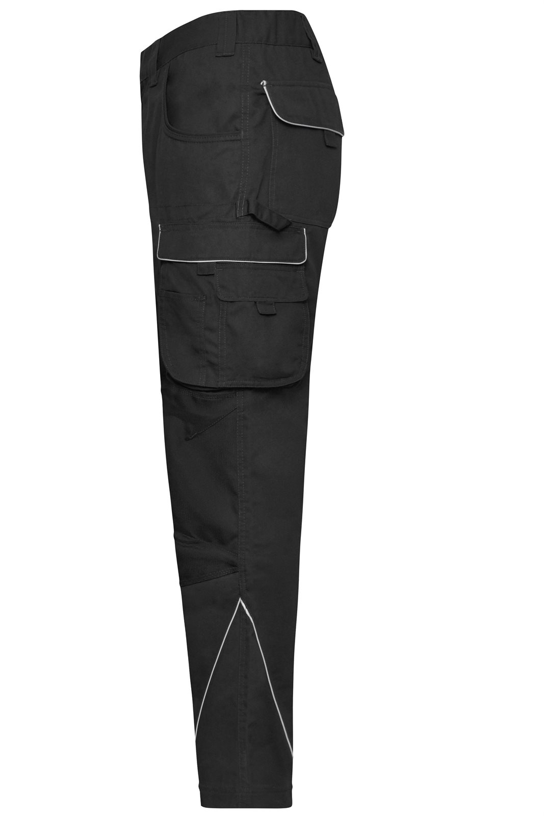 Hose Unisex Schwarz – Workwear Pants - SOLID -, Detailansicht