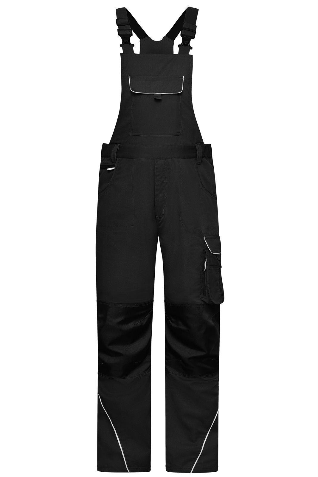 Hose Unisex Schwarz – Workwear Pants with Bib - SOLID -