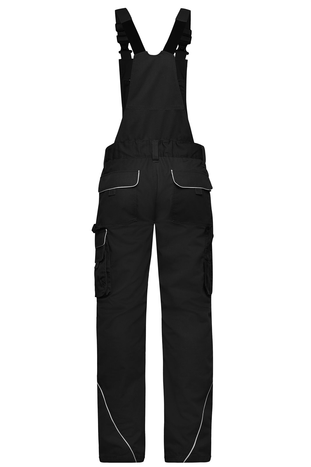 Hose Unisex Schwarz – Workwear Pants with Bib - SOLID -, Detailansicht