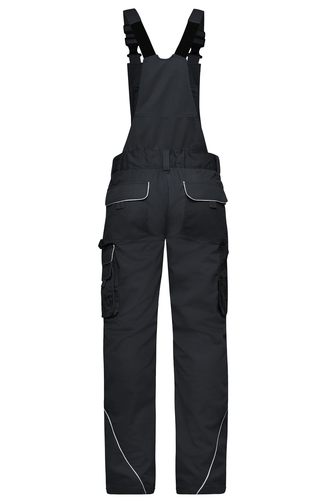 Hose Unisex Grau – Workwear Pants with Bib - SOLID -, Detailansicht
