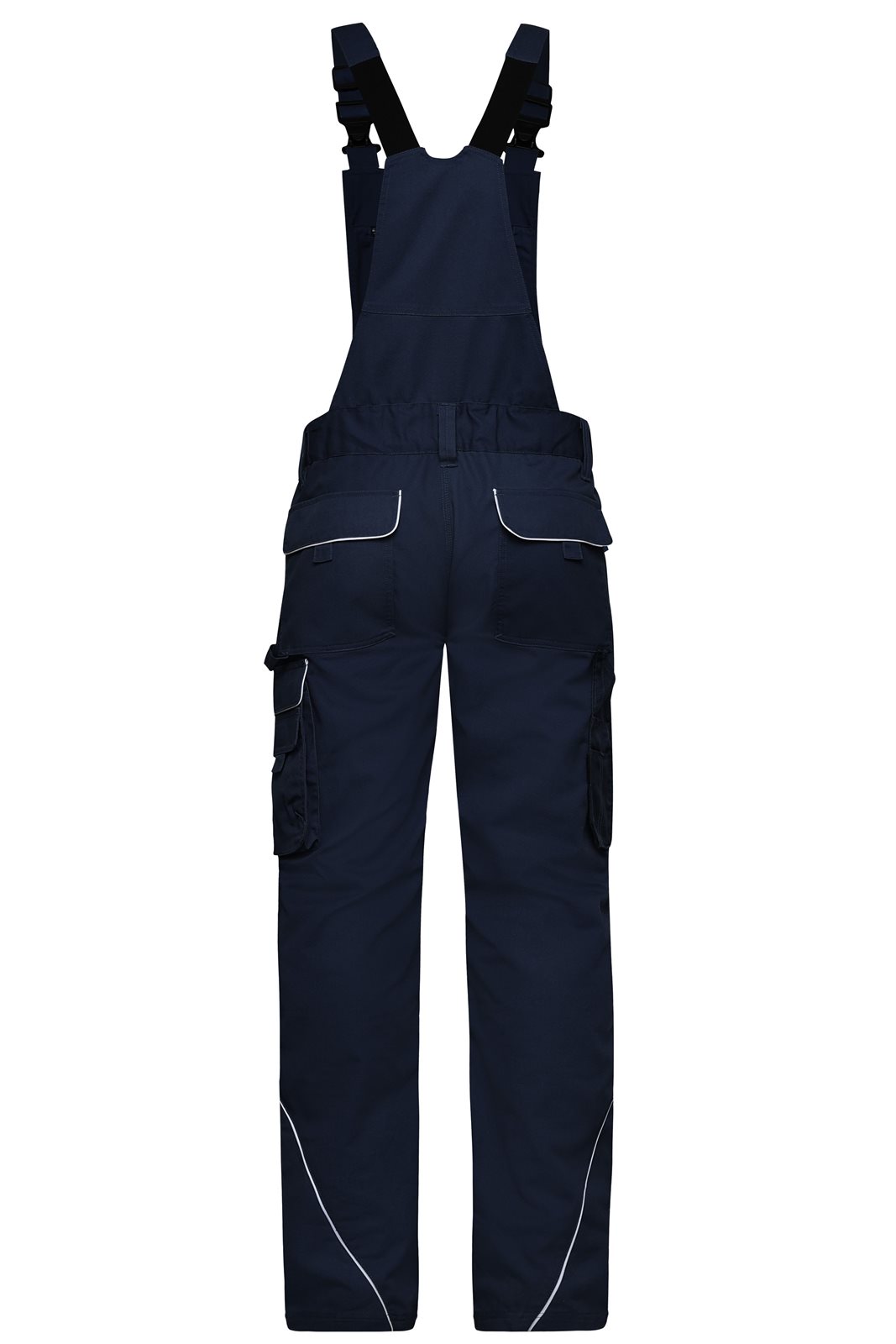 Hose Unisex Blau – Workwear Pants with Bib - SOLID -, Detailansicht