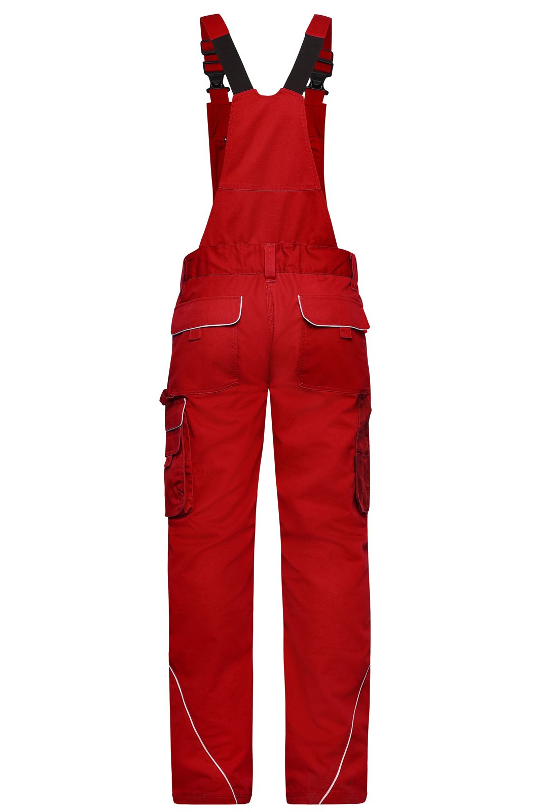 Hose Unisex Rot – Workwear Pants with Bib - SOLID -, Detailansicht