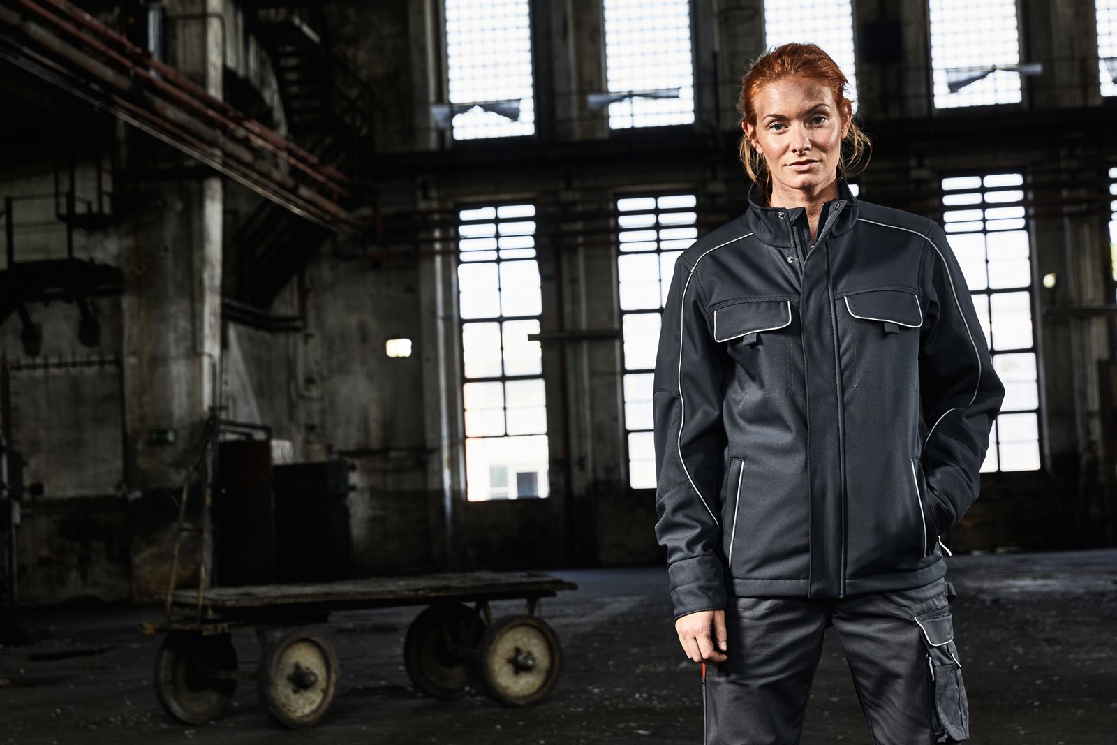 Jacke Unisex – Workwear Softshell Jacket - SOLID -, Detailansicht