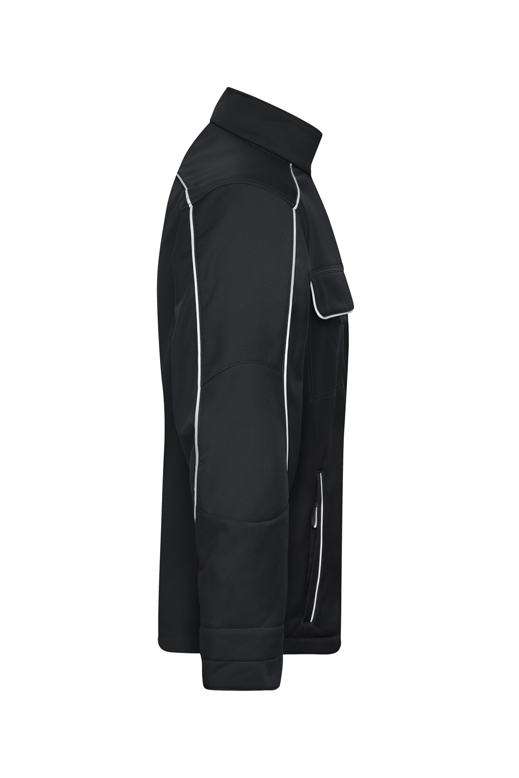 Jacke Unisex Schwarz – Workwear Softshell Jacket - SOLID -, Detailansicht