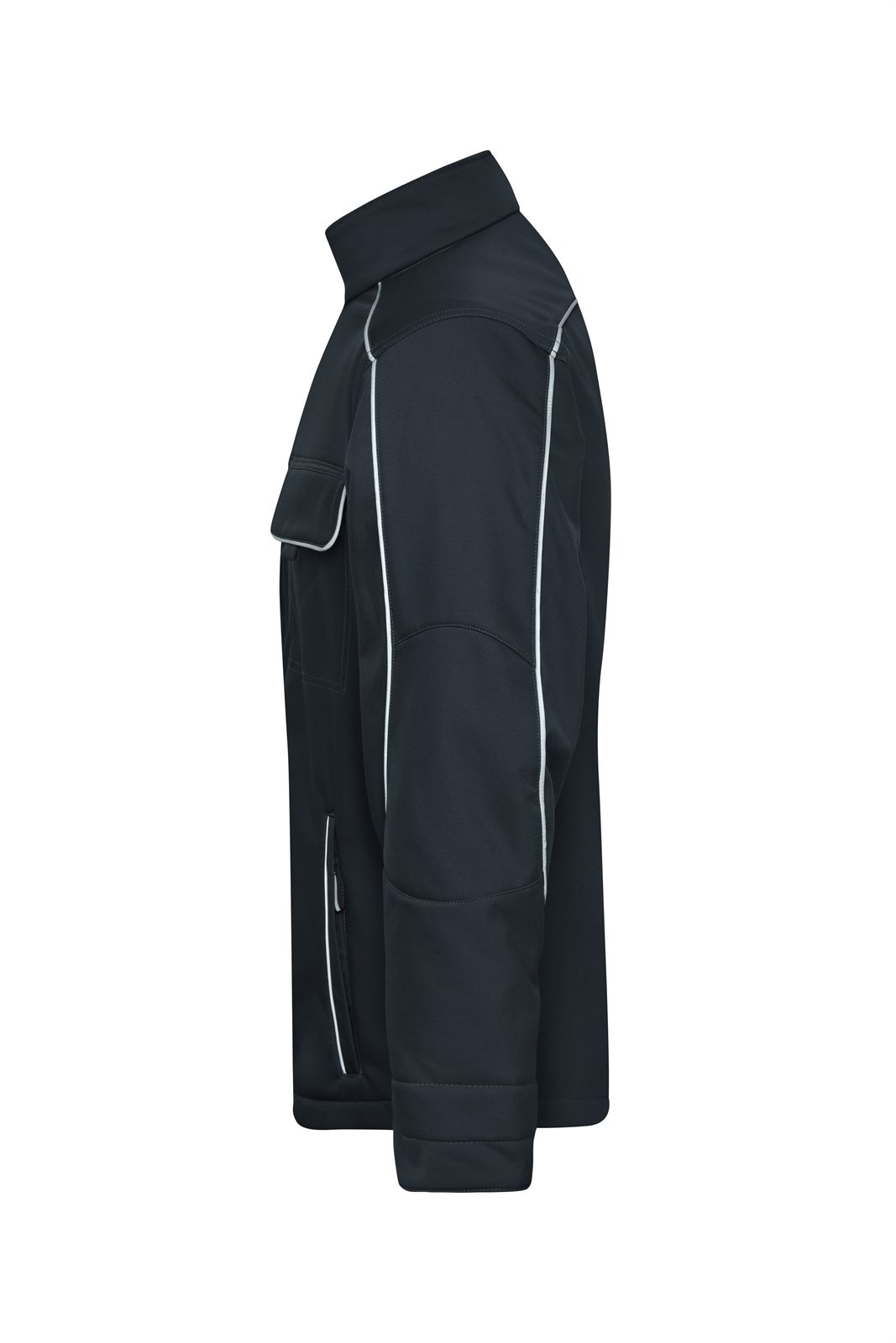 Jacke Unisex Grau – Workwear Softshell Jacket - SOLID -, Detailansicht