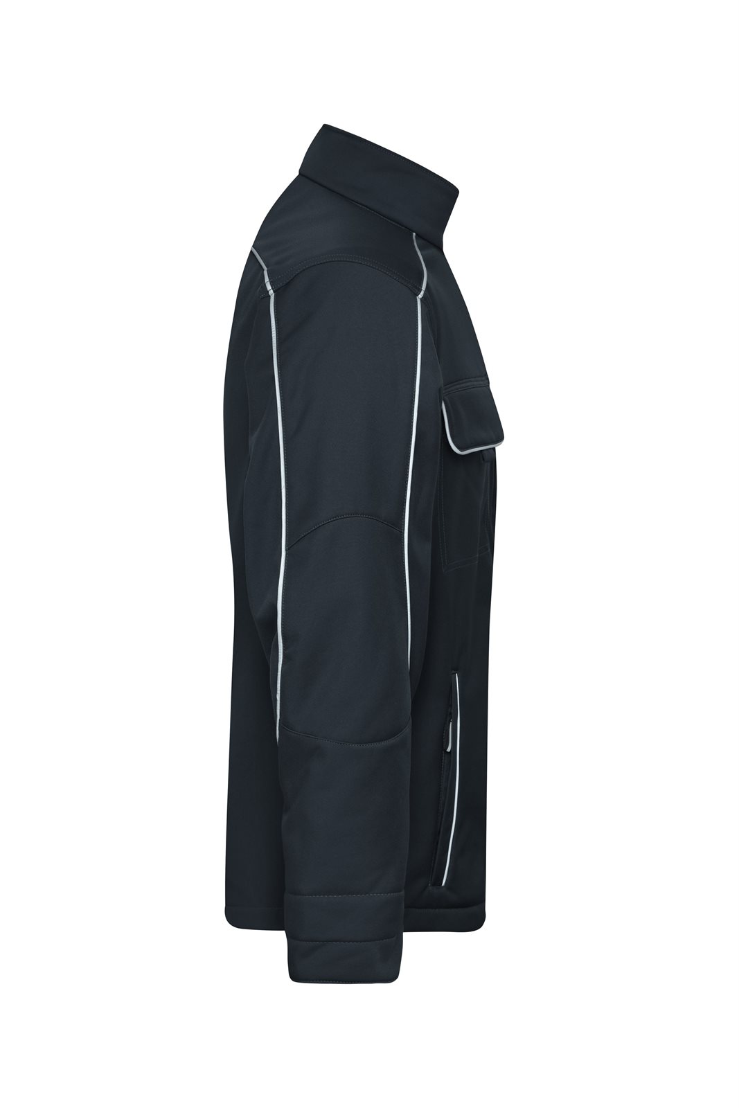 Jacke Unisex Grau – Workwear Softshell Jacket - SOLID -, Detailansicht