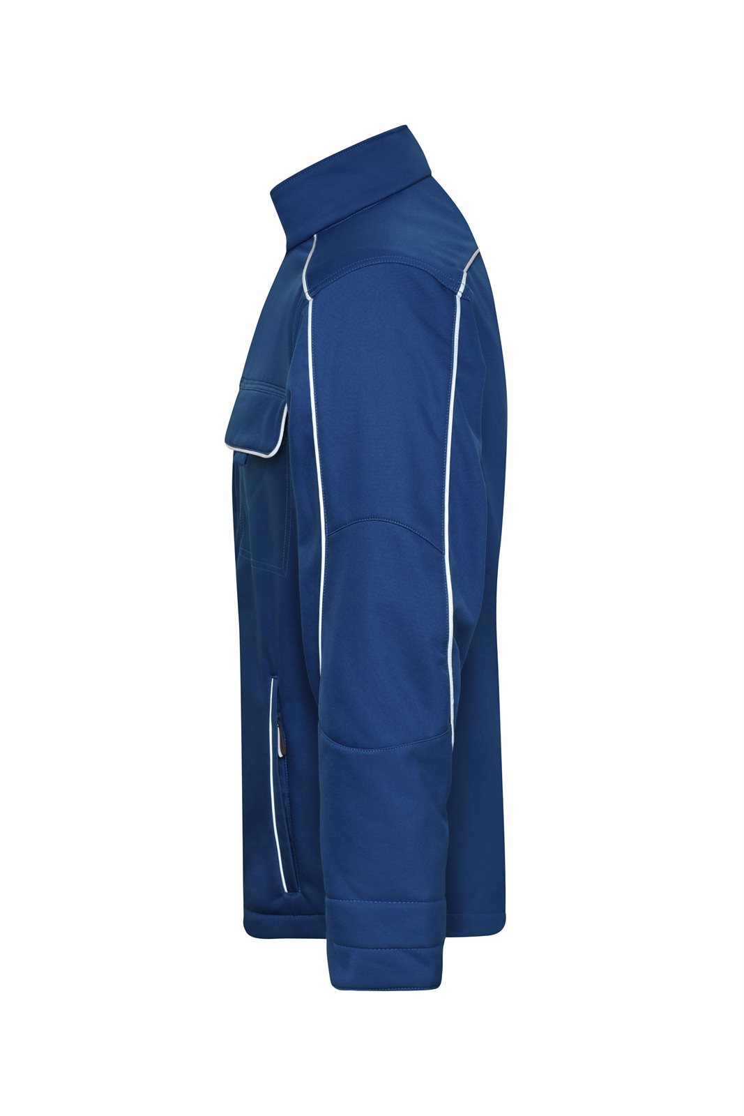 Jacke Unisex Blau – Workwear Softshell Jacket - SOLID -, Detailansicht