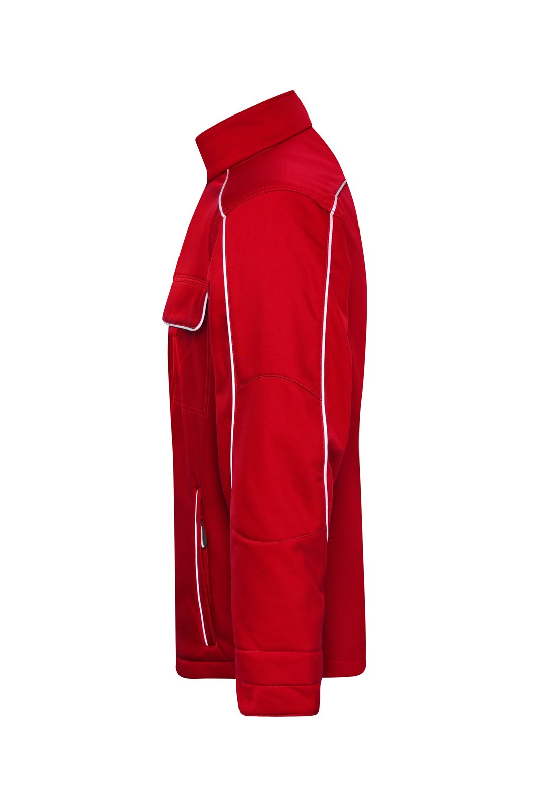 Jacke Unisex Rot – Workwear Softshell Jacket - SOLID -, Detailansicht