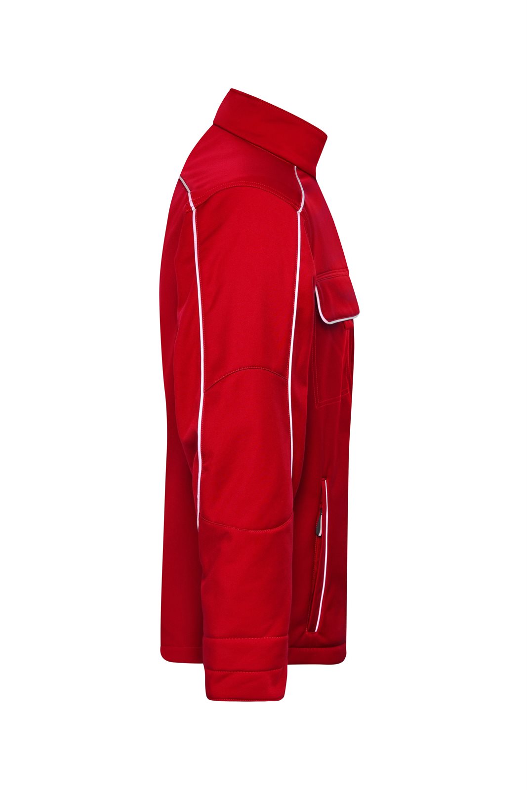 Jacke Unisex Rot – Workwear Softshell Jacket - SOLID -, Detailansicht