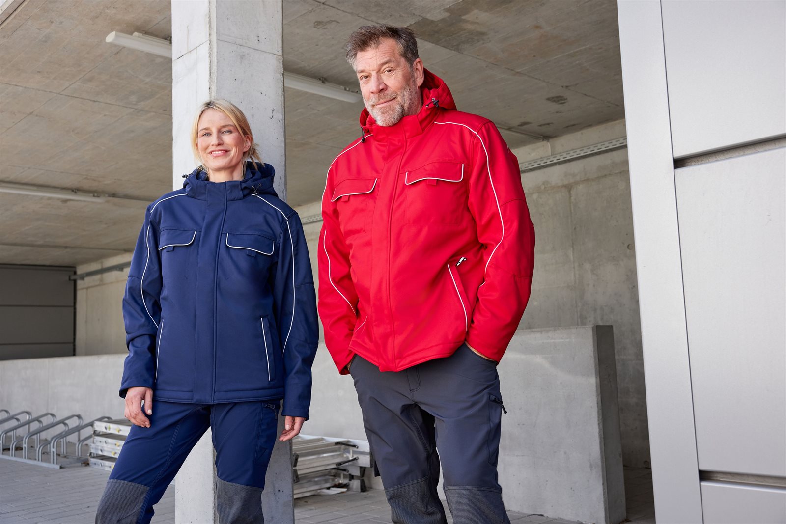 Jacke Unisex – Workwear Softshell Padded Jacket - SOLID -, Detailansicht