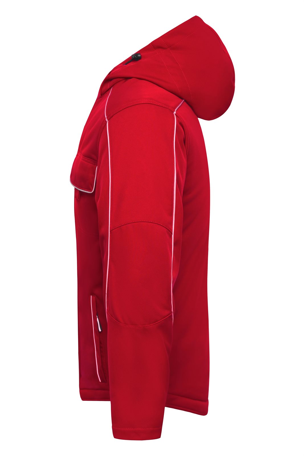 Jacke Unisex Rot – Workwear Softshell Padded Jacket - SOLID -, Detailansicht