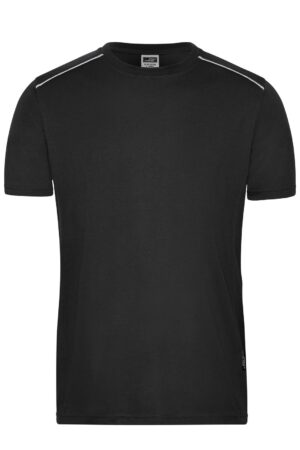 T-Shirt Herren Schwarz – Men's Workwear T-Shirt - SOLID -   OCS Blended