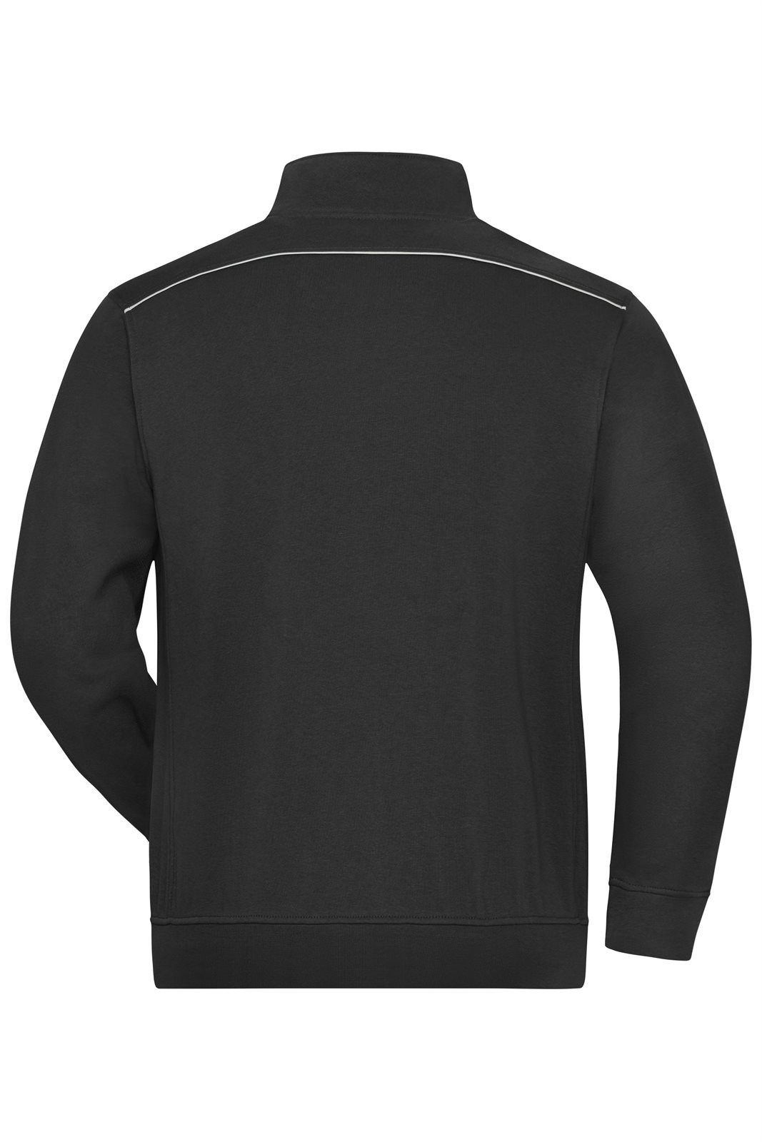 Jacke Unisex Schwarz – Workwear Sweat Jacket - SOLID -, Detailansicht