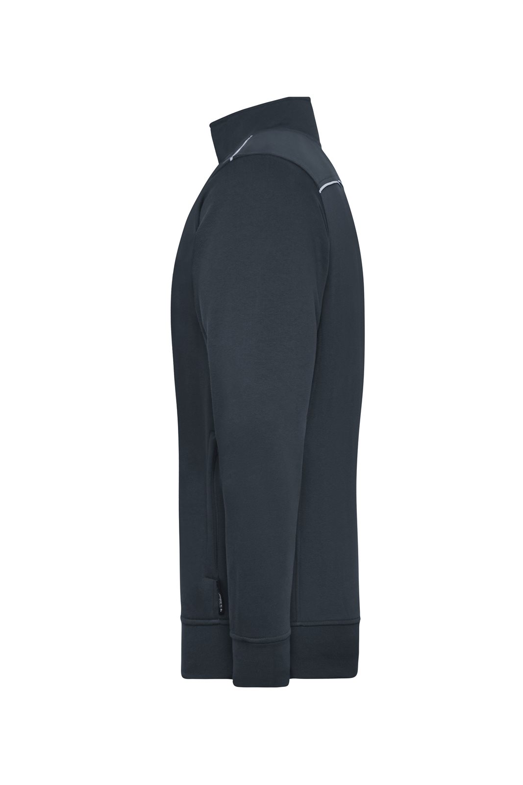 Jacke Unisex Grau – Workwear Sweat Jacket - SOLID -, Detailansicht