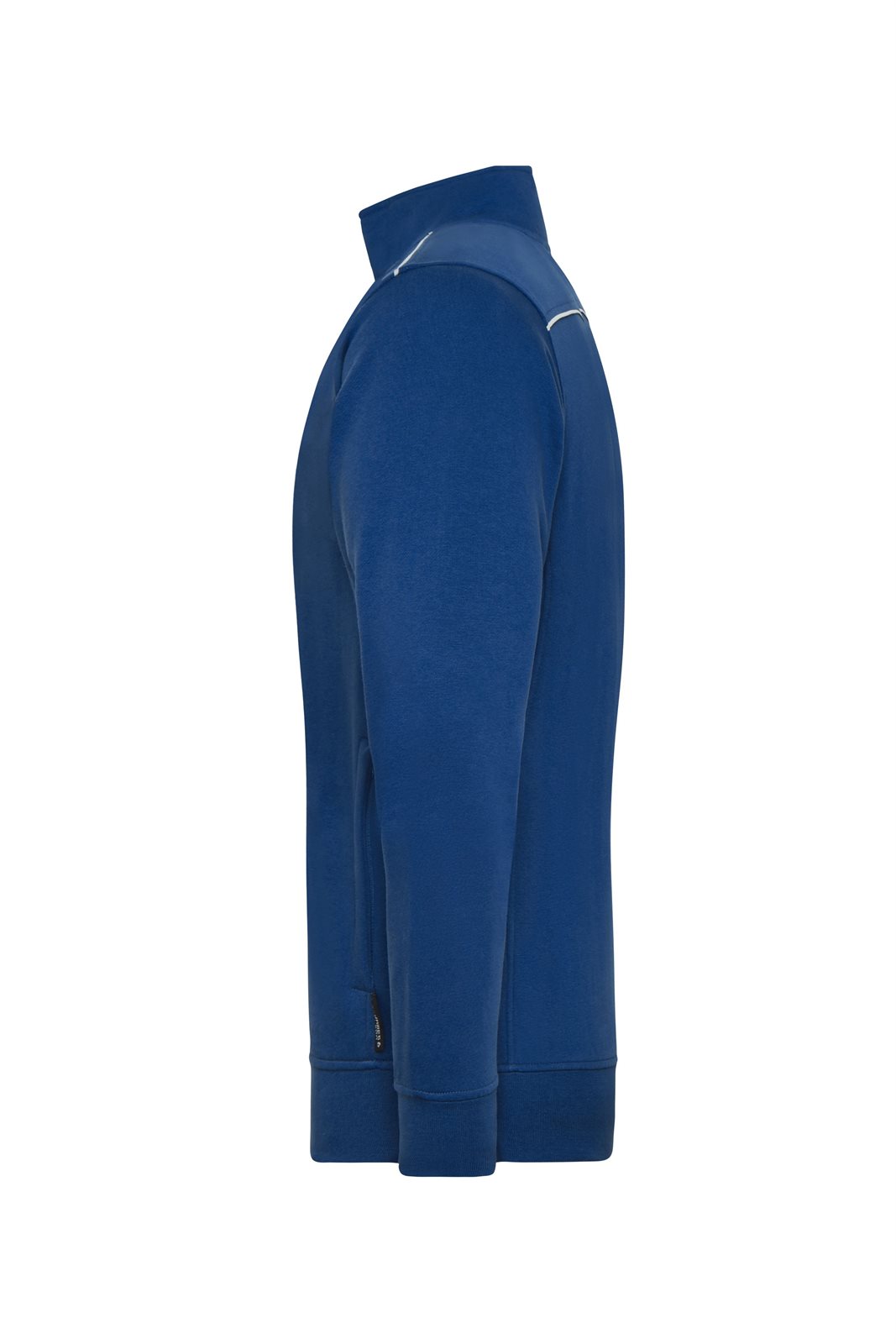 Jacke Unisex Blau – Workwear Sweat Jacket - SOLID -, Detailansicht