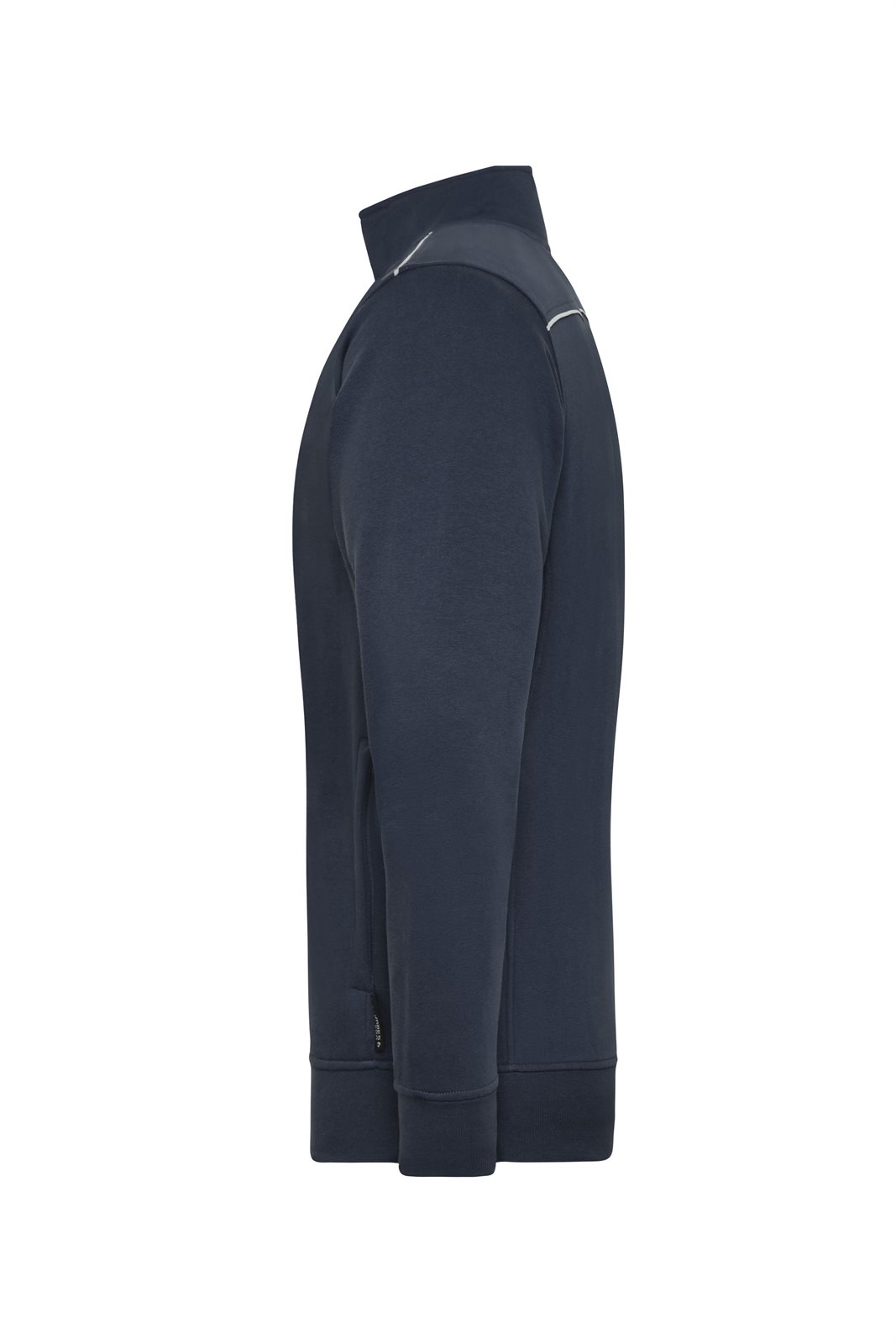 Jacke Unisex Blau – Workwear Sweat Jacket - SOLID -, Detailansicht
