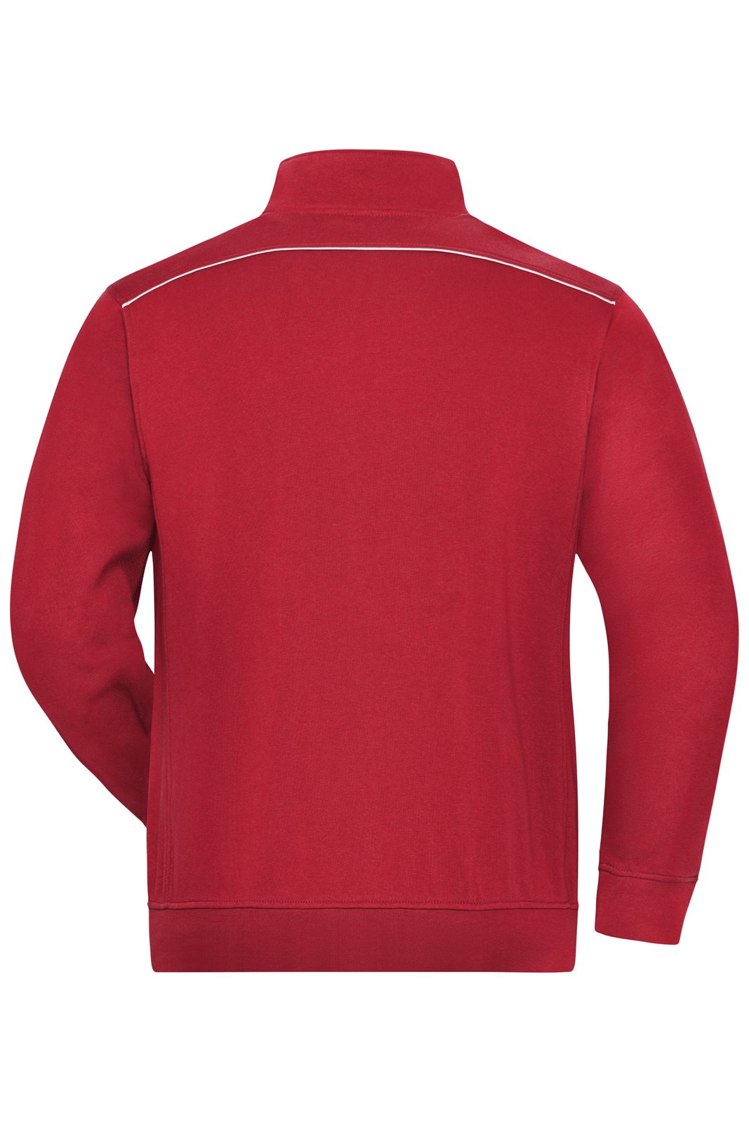 Jacke Unisex Rot – Workwear Sweat Jacket - SOLID -, Detailansicht