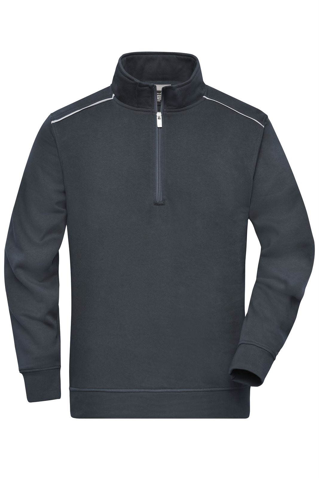 Pullover Unisex Grau – Workwear Half-Zip Sweat - SOLID -