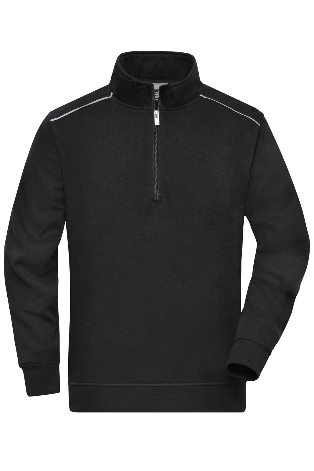 Pullover Unisex Schwarz – Workwear Half-Zip Sweat - SOLID -