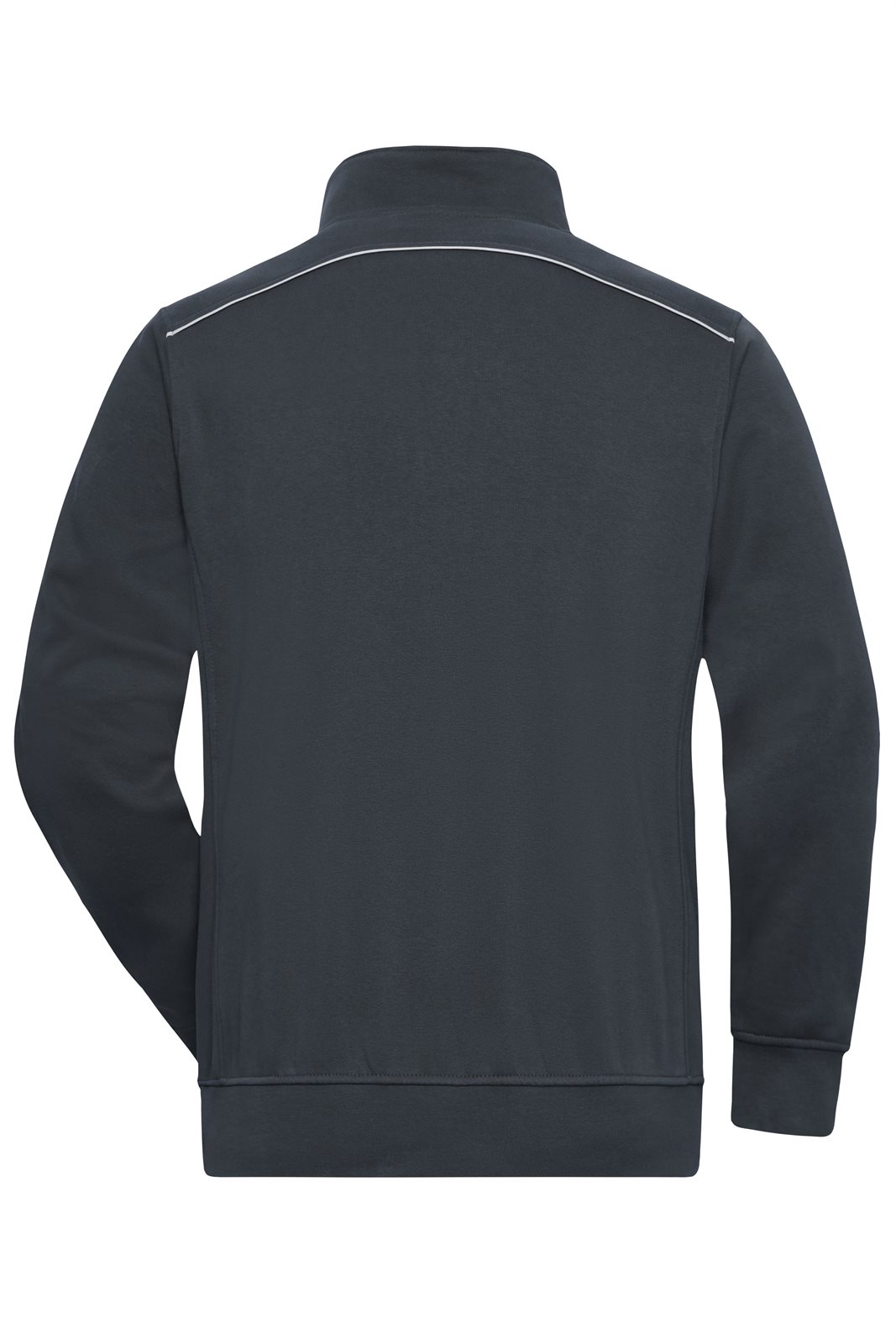 Pullover Unisex Grau – Workwear Half-Zip Sweat - SOLID -, Detailansicht
