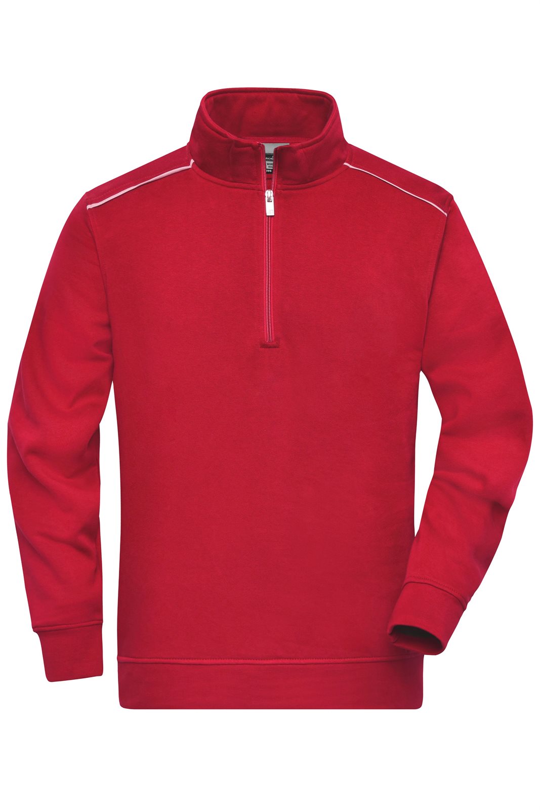 Pullover Unisex Rot – Workwear Half-Zip Sweat - SOLID -