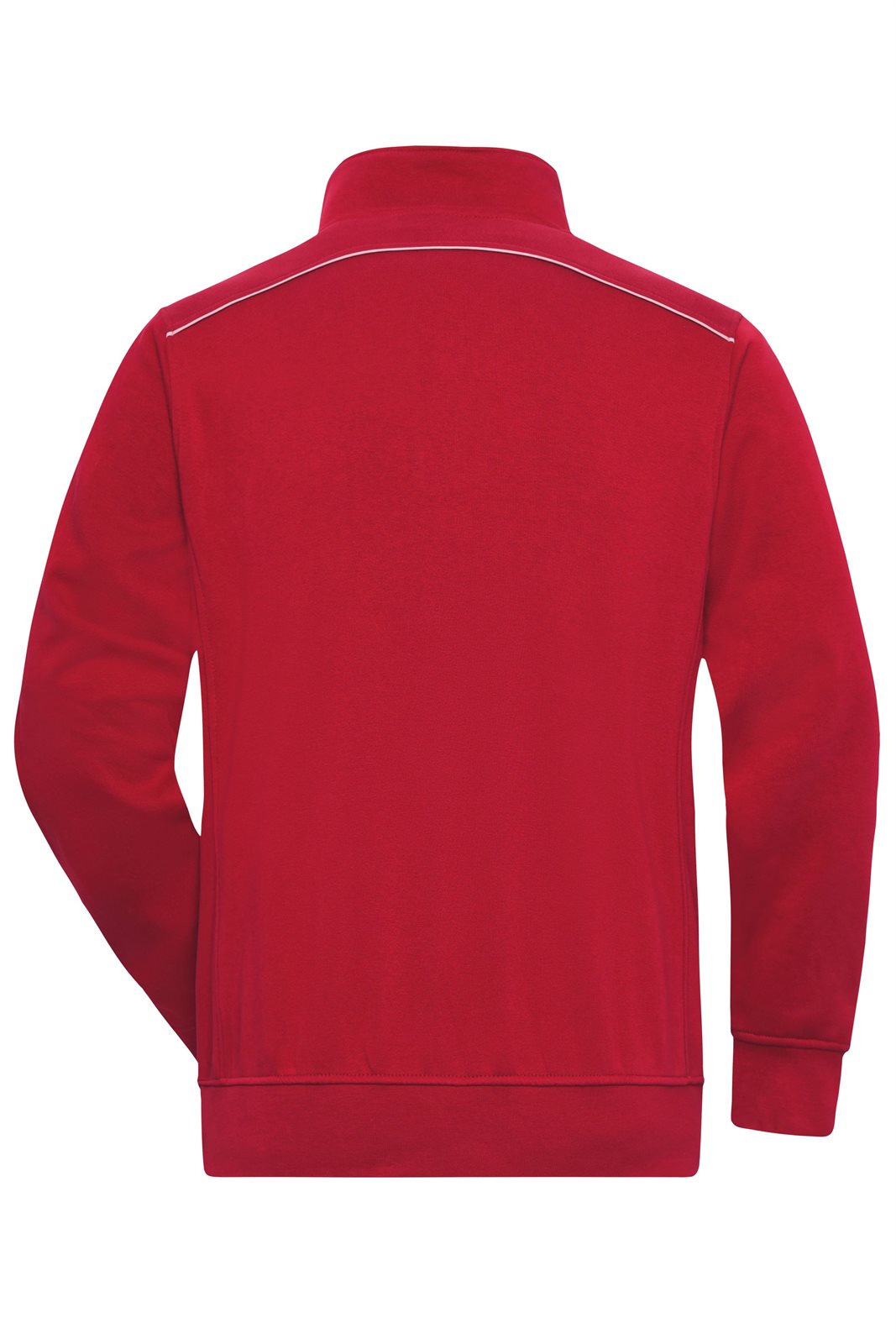 Pullover Unisex Rot – Workwear Half-Zip Sweat - SOLID -, Detailansicht