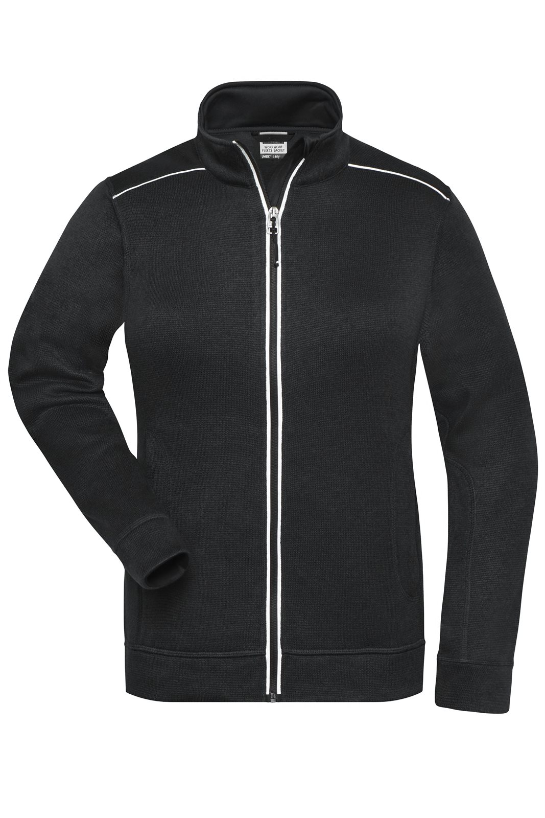 Jacke Damen Schwarz – Ladies' Knitted Workwear Fleece Jacket - SOLID -