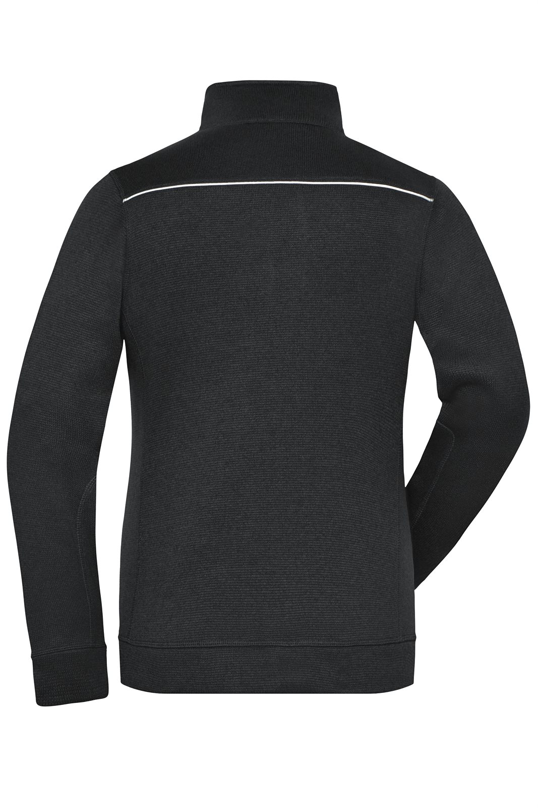 Jacke Damen Schwarz – Ladies' Knitted Workwear Fleece Jacket - SOLID -, Detailansicht