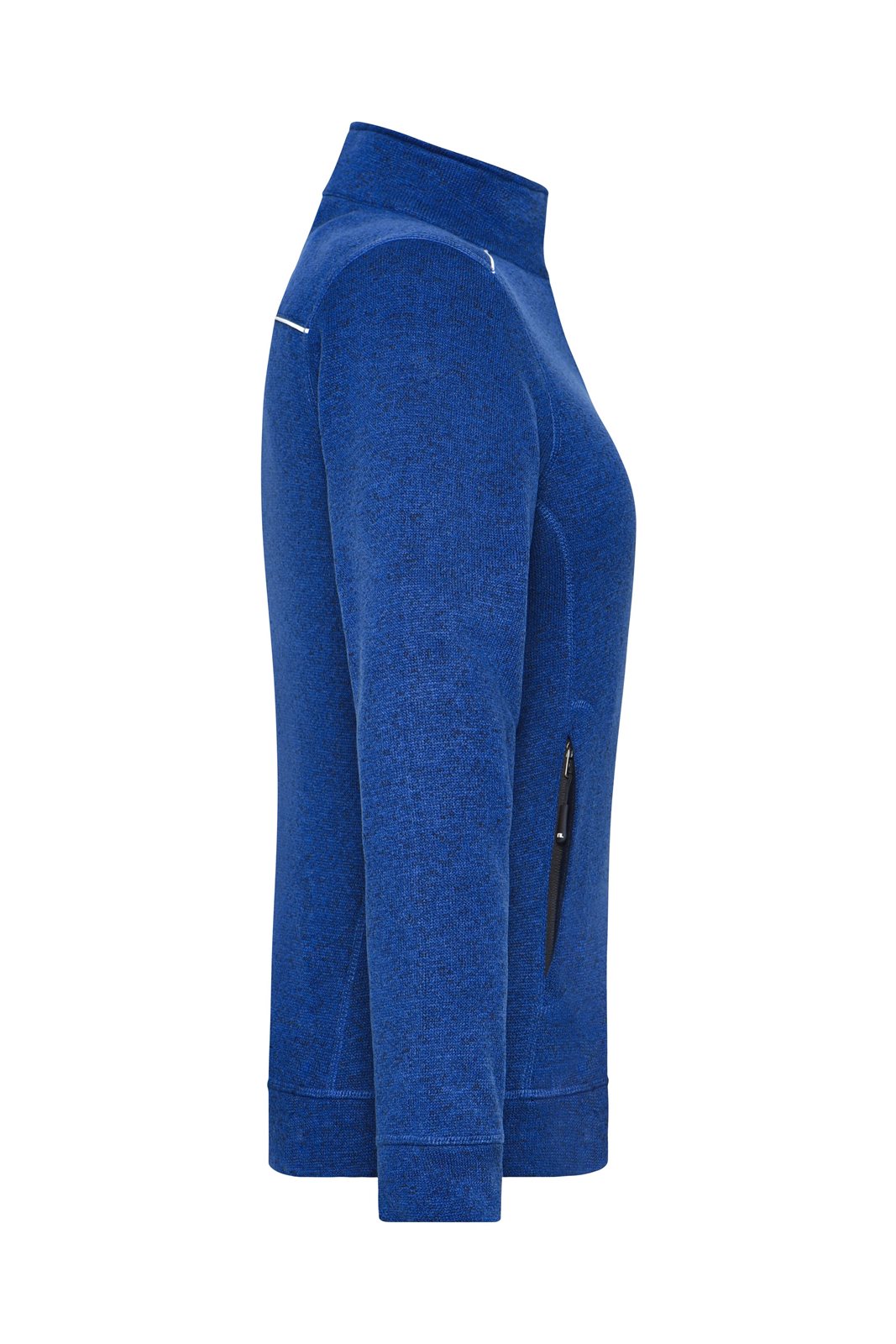 Jacke Damen Blau – Ladies' Knitted Workwear Fleece Jacket - SOLID -, Detailansicht