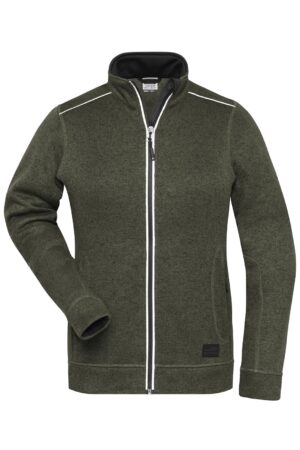 Jacke Damen Schwarz – Ladies' Knitted Workwear Fleece Jacket - SOLID -